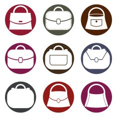 Bag vector icons set fashion theme symbols collection N2