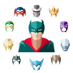 Superhero character flat design