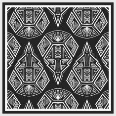 Bandana design with geometrical elements