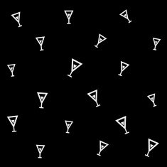 Geometric simple monochrome minimalistic vector holiday pattern cocktails N8