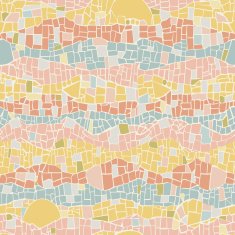Vector mosaic texture seamless pattern background in vintage style