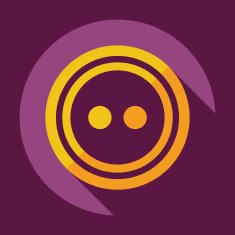 Flat modern design with shadow icon Buttons for clothing N6