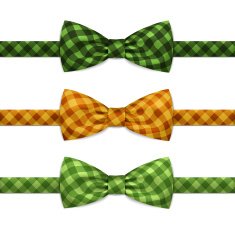 Vector Bow Tie Bowtie Set Isolated on White N3