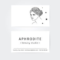 vector design business cards beauty salon hairdressers or plastic surgery