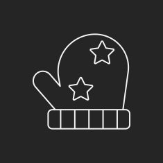 winter gloves line icon N2