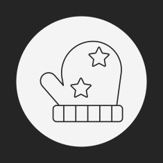 winter gloves line icon N3