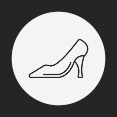 High-heeled shoes line icon N3