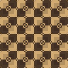 Circle-squares pattern in brown and chocolate colors