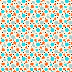 Seamless geometrical pattern with different shapes