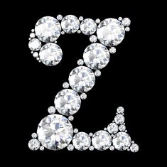 diamond letters with gemstones N22