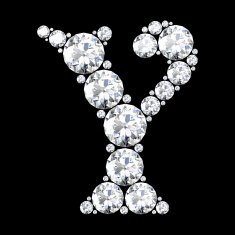 diamond letters with gemstones N23
