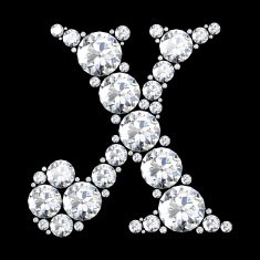 diamond letters with gemstones N24