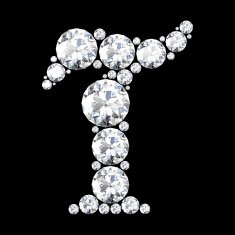 diamond letters with gemstones N28