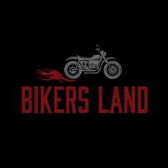 vintage motorcycle with flames graphic vector design template
