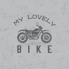 vintage grunge motorcycle graphic vector design template N2