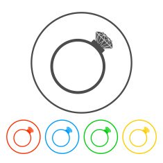 Ring vector icon N5
