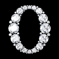 diamond letters with gemstones N32