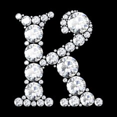 diamond letters with gemstones N34