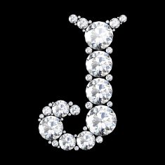 diamond letters with gemstones N35