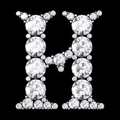 diamond letters with gemstones N36
