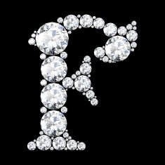 diamond letters with gemstones N37