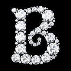 diamond letters with gemstones N38