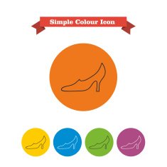 High heel shoe icons