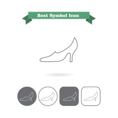 High heel shoe icons N2