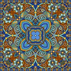 Traditional ornamental floral paisley bandanna Square ornament N2
