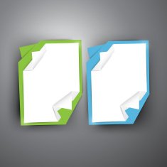 Origami paper vector banners set