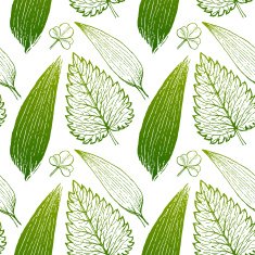Seamless exotic pattern with tropical leaves on a white background N3