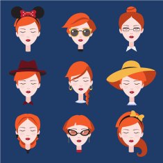 Fashion Girls in Head Accessories Set N2