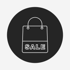 shopping bag line icon N12
