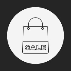 shopping bag line icon N14