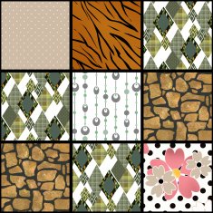 Abstract checkered plaid textile patchwork pattern background N2