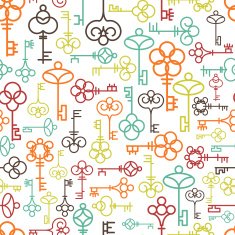 Line keys seamless pattern