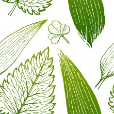 vector painting of green grass seamless pattern background N6