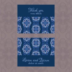 Business Card with geometric floral pattern N12