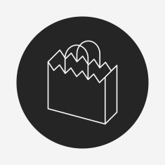 shopping bag line icon N16