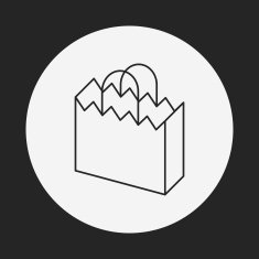shopping bag line icon N18