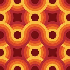 Seamless geometric vintage wallpaper vector illustration N4