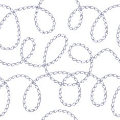 Silver chains on white background