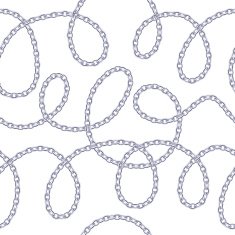 Silver chains on white background N2