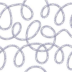 Silver chains on white background N3