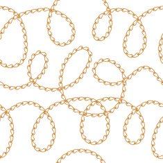 Golden chains on white background N2