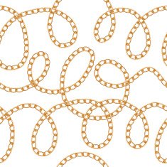 Golden chains on white background N3