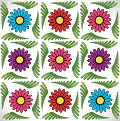 Flowered Mosaic Texture