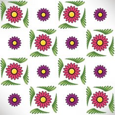 Mosaic Flowered Texture