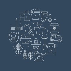 farming line circle icon