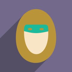 Flat with shadow icon and mobile application hijab